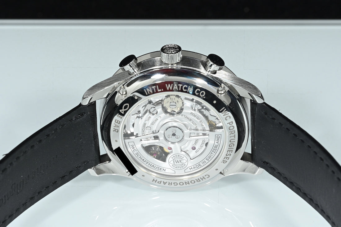 IWC | Portoghese Chronograph Portugieser, 41 mm., Acciaio, Ref. IW371616 Scatola e Garanzia IWC 2020 Bordeaux dial