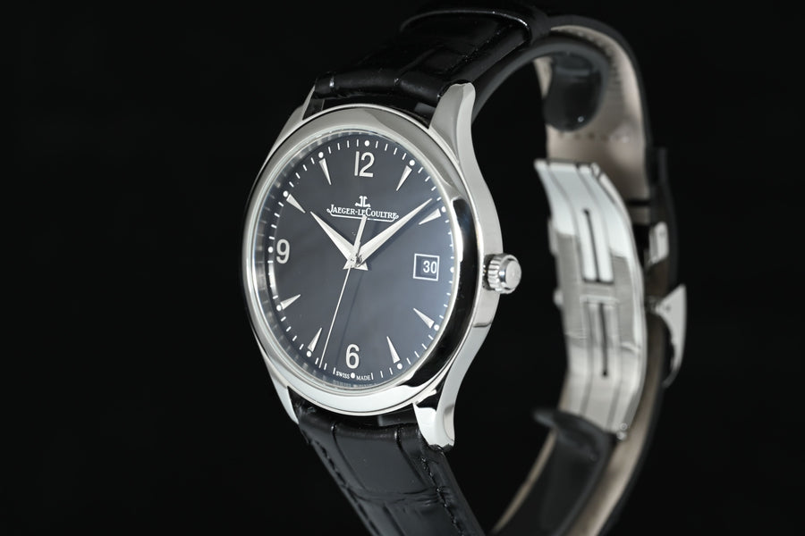 JAEGER-LECOULTRE | Master Control Date Automatic Black dial, 39 mm. Acciaio Ref. Q1548470
