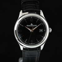 JAEGER-LECOULTRE | Master Control Date Automatic Black dial, 39 mm. Acciaio Ref. Q1548470
