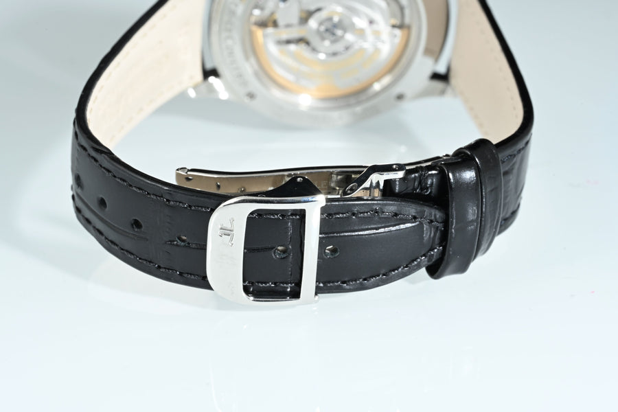 JAEGER-LECOULTRE | Master Control Date Automatic Black dial, 39 mm. Acciaio Ref. Q1548470