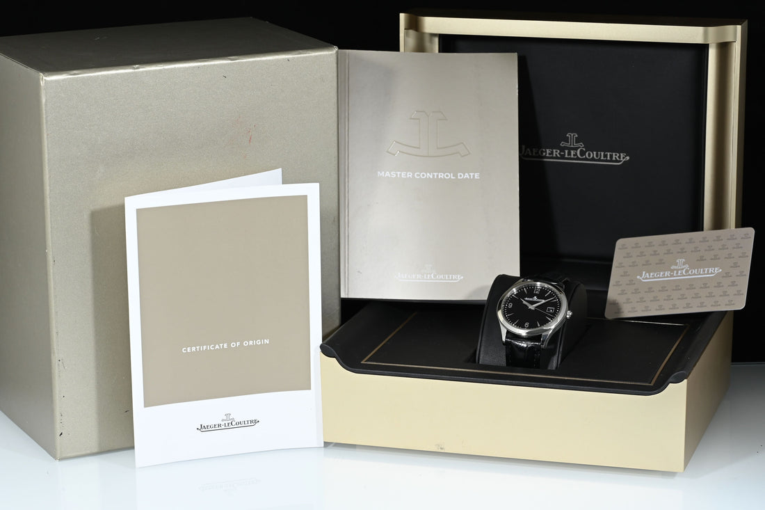 JAEGER-LECOULTRE | Master Control Date Automatic Black dial, 39 mm. Acciaio Ref. Q1548471 Scatola e Garanzia 2017