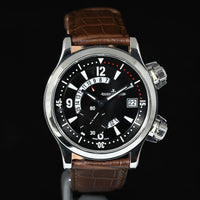 JAEGER-LECOULTRE | Master Compressor Dualmatic GMT 146.8.02 Scatola e Garanzia, 2001 Acciaio, 42 mm.