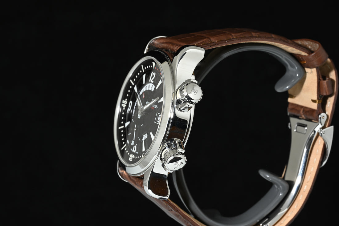 JAEGER-LECOULTRE | Master Compressor Dualmatic GMT 146.8.02 Scatola e Garanzia, 2001 Acciaio, 42 mm.