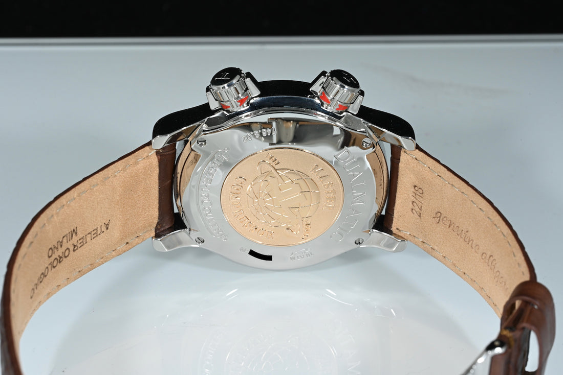 JAEGER-LECOULTRE | Master Compressor Dualmatic GMT 146.8.02 Scatola e Garanzia, 2001 Acciaio, 42 mm.