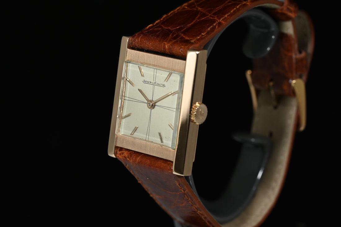 JAEGER-LECOULTRE | 1960s 18K Rose Gold Square Watch | Manual Winding