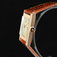 JAEGER-LECOULTRE | 1960s 18K Rose Gold Square Watch | Manual Winding