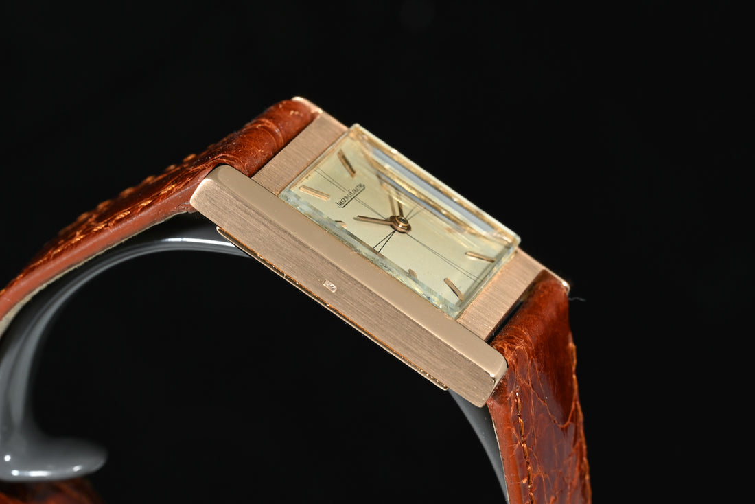JAEGER-LECOULTRE | 1960s 18K Rose Gold Square Watch | Manual Winding