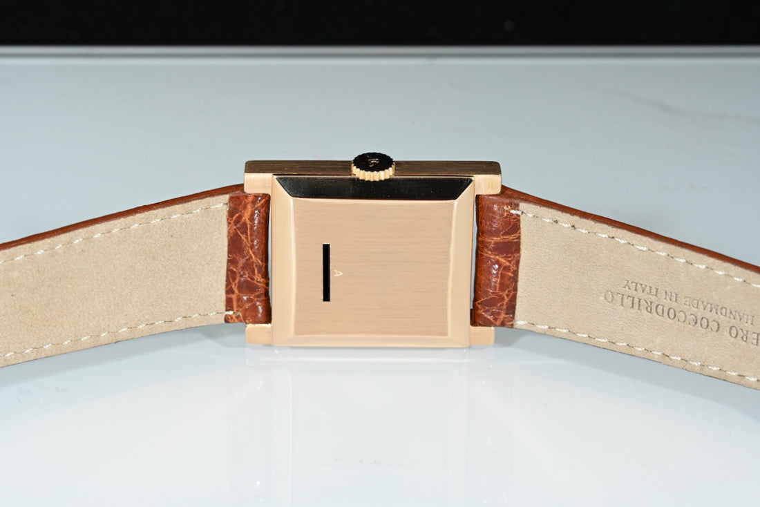 JAEGER-LECOULTRE | 1960s 18K Rose Gold Square Watch | Manual Winding