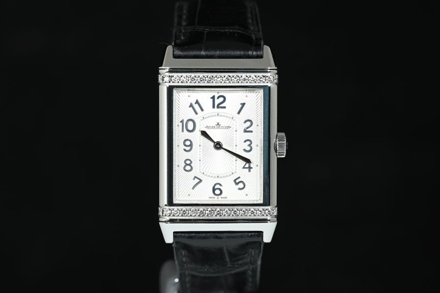 Jaeger-LeCoultre | REVERSO Classic 'Diamonds' Steel, Jaeger-LeCoultre Manual, Box, and Warranty, 2014