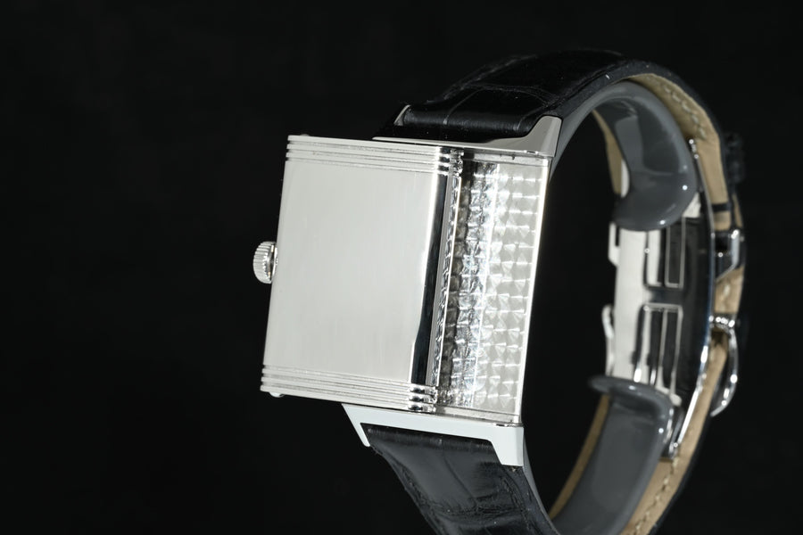 Jaeger-LeCoultre | REVERSO Classic 'Diamonds' Steel, Jaeger-LeCoultre Manual, Box, and Warranty, 2014