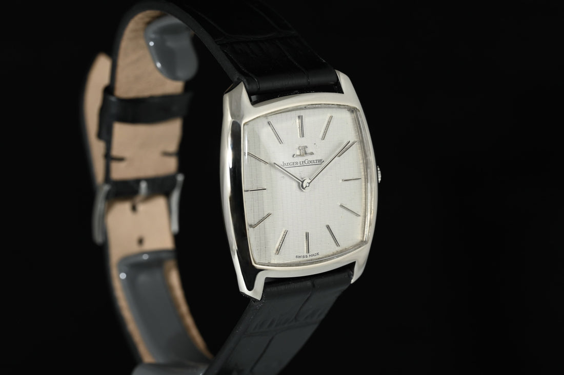 JAEGER-LECOULTRE | Orologio Tonneau in oro bianco 18 Kt. Anni ’70 Carica manuale