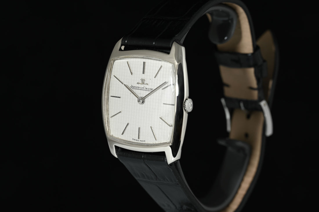 JAEGER-LECOULTRE | Orologio Tonneau in oro bianco 18 Kt. Anni ’70 Carica manuale