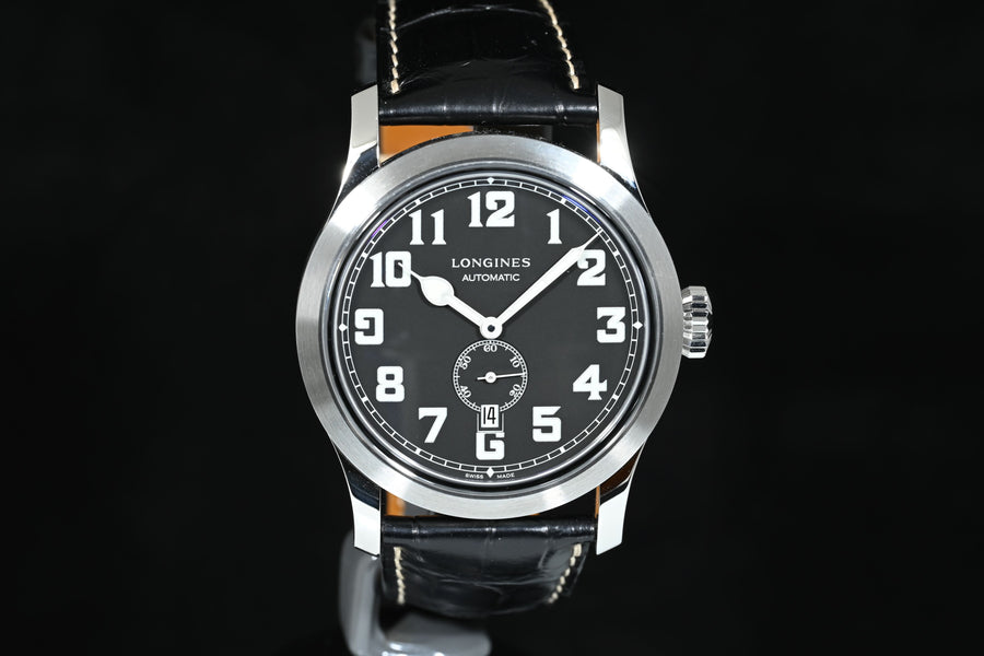 LONGINES | Heritage Military 1918, Steel, 44 mm. Longines Box and Papers, 2020 Ref. L2.811.4