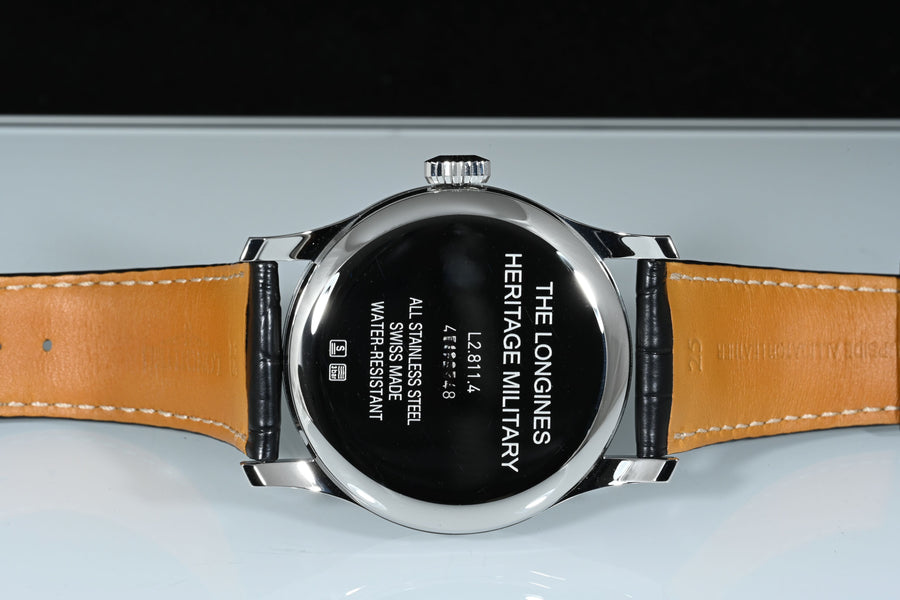 LONGINES | Heritage Military 1918, Steel, 44 mm. Longines Box and Papers, 2020 Ref. L2.811.4