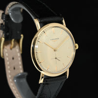 LONGINES | Orologio vintage Anni '60 oro giallo 18 Kt. 34 mm. Carica manuale