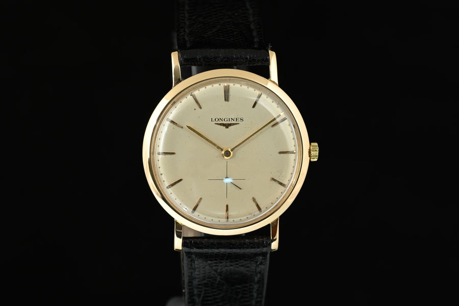 LONGINES | Orologio vintage Anni '60 oro giallo 18 Kt. 34 mm. Carica manuale