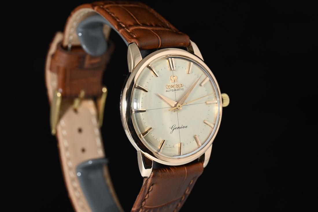 OMEGA | Anni ’60, Oro rosa 18 kt., carica automatica, 34 mm. Automatic winding rose gold vintage watch