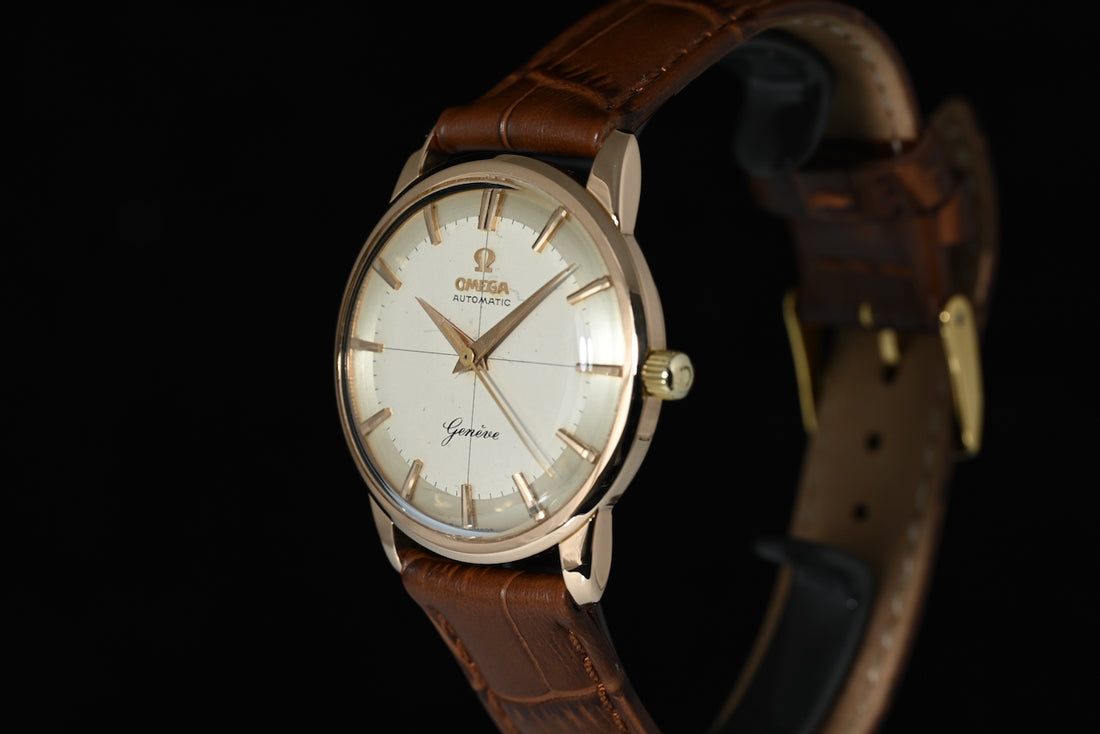 OMEGA | Anni ’60, Oro rosa 18 kt., carica automatica, 34 mm. Automatic winding rose gold vintage watch