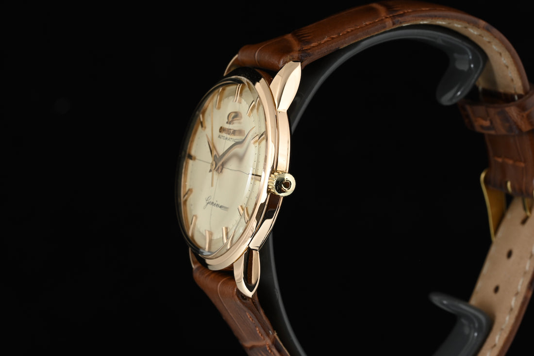 OMEGA | Anni ’60, Oro rosa 18 kt., carica automatica, 34 mm. Automatic winding rose gold vintage watch