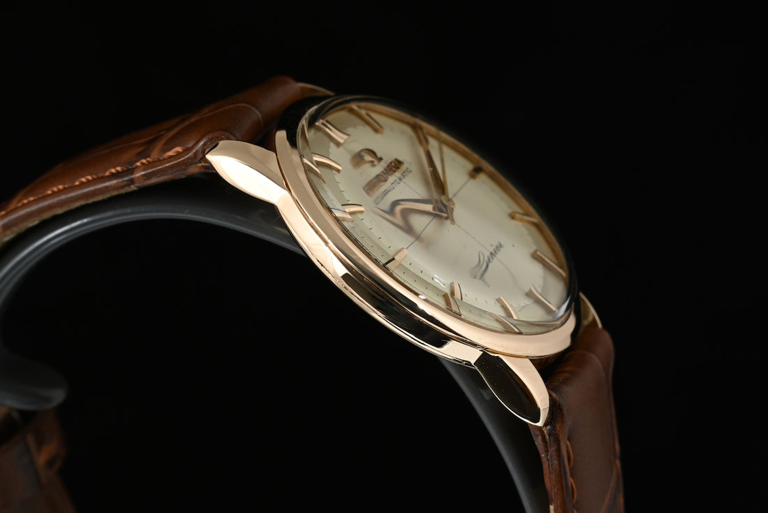OMEGA | Anni ’60, Oro rosa 18 kt., carica automatica, 34 mm. Automatic winding rose gold vintage watch