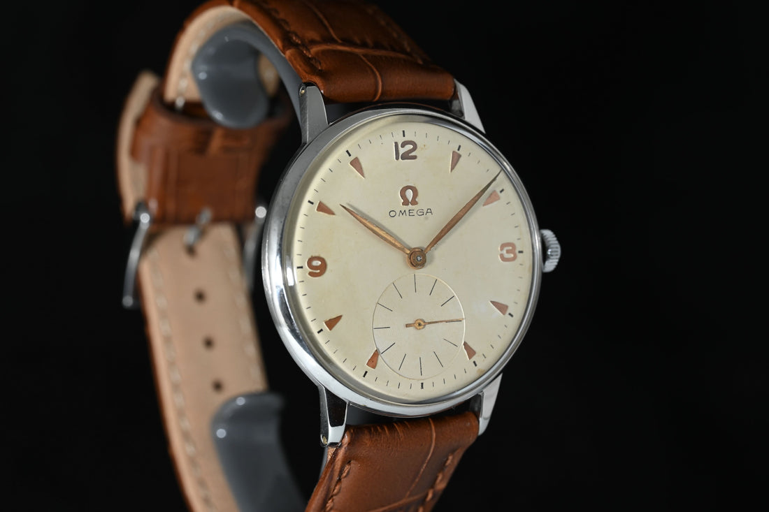 Omega | Big size Orologio vintage Anni 50, acciaio, carica manuale, Ref. 2319