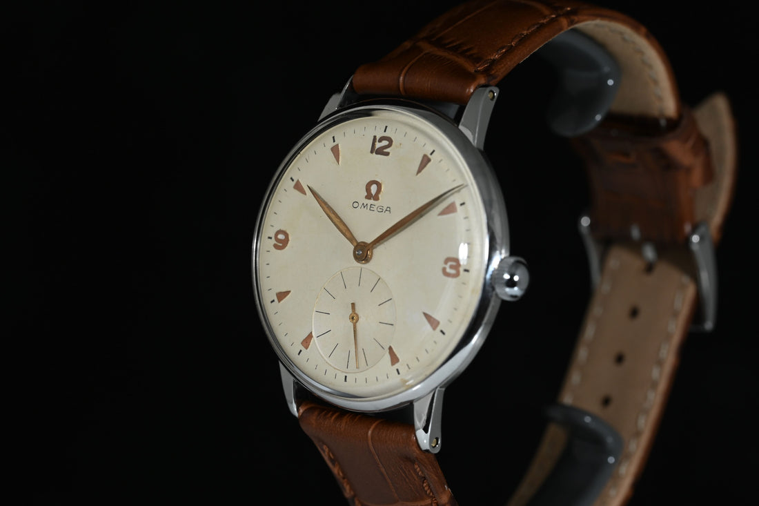 Omega | Big size Orologio vintage Anni 50, acciaio, carica manuale, Ref. 2319