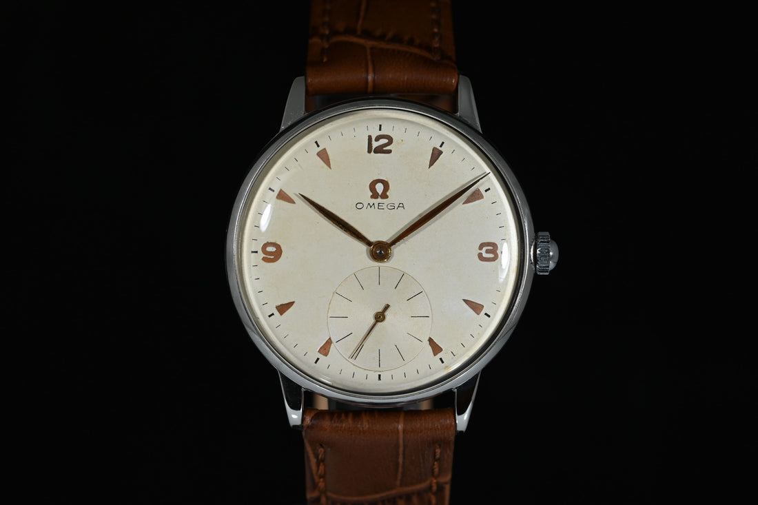 Omega | Big size Orologio vintage Anni 50, acciaio, carica manuale, Ref. 2319