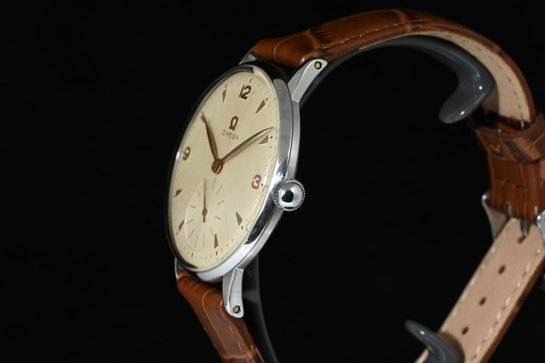 Omega | Big size Orologio vintage Anni 50, acciaio, carica manuale, Ref. 2319