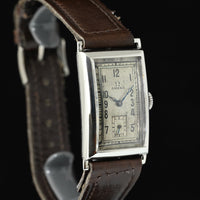 OMEGA | Orologio rettangolare carica manuale Vintage Anni ’30  Acciaio