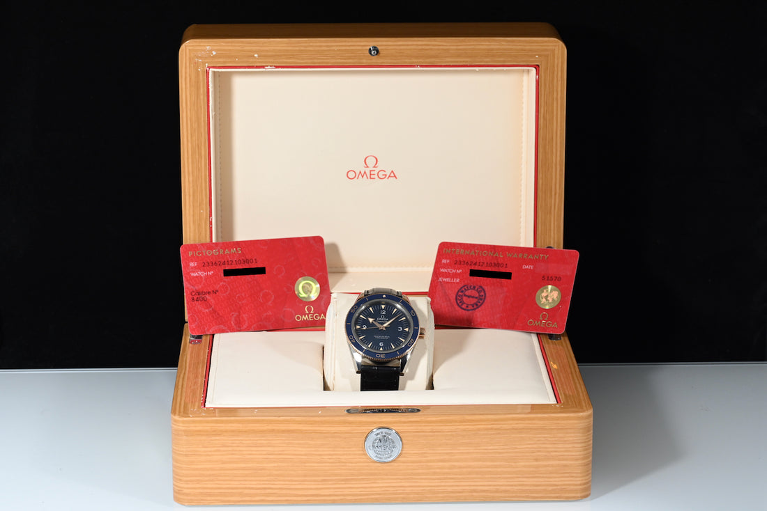 OMEGA | SEAMASTER 300 Master Co-Axial Chronometer, Titanium-Sedna Gold, 41 mm. Ref. Box and Papers, 2018
