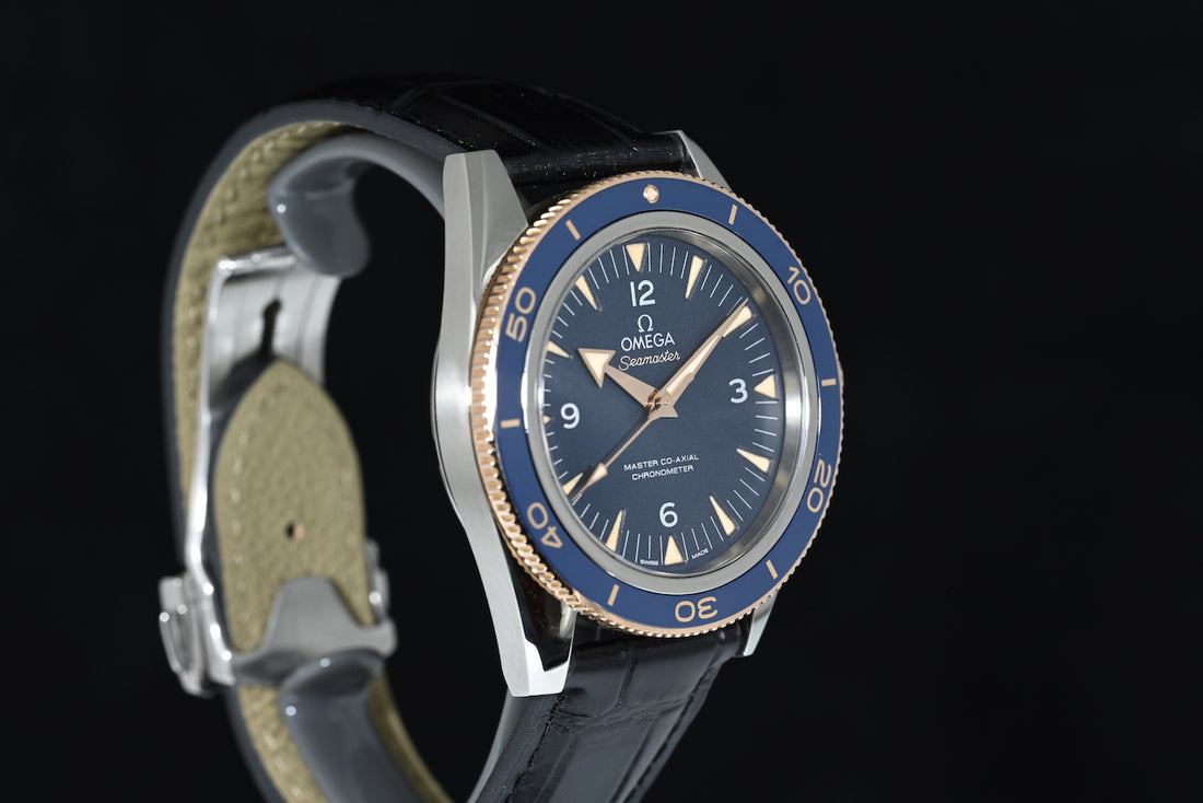OMEGA | SEAMASTER 300 Master Co-Axial Chronometer, Titanium-Sedna Gold, 41 mm. Ref. Box and Papers, 2018
