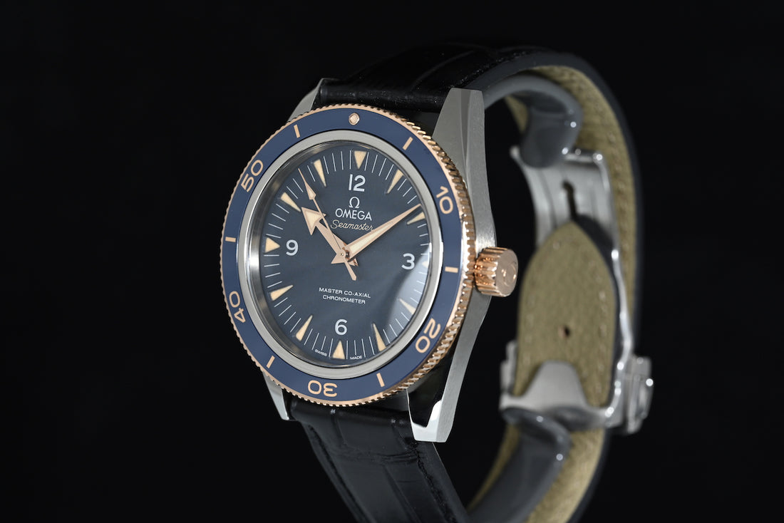OMEGA | SEAMASTER 300 Master Co-Axial Chronometer, Titanium-Sedna Gold, 41 mm. Ref. Box and Papers, 2018
