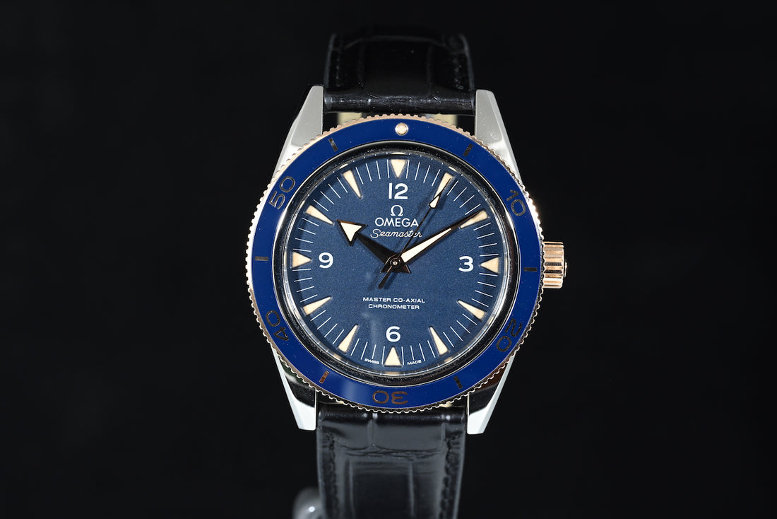 OMEGA | SEAMASTER 300 Master Co-Axial Chronometer, Titanium-Sedna Gold, 41 mm. Ref. Box and Papers, 2018
