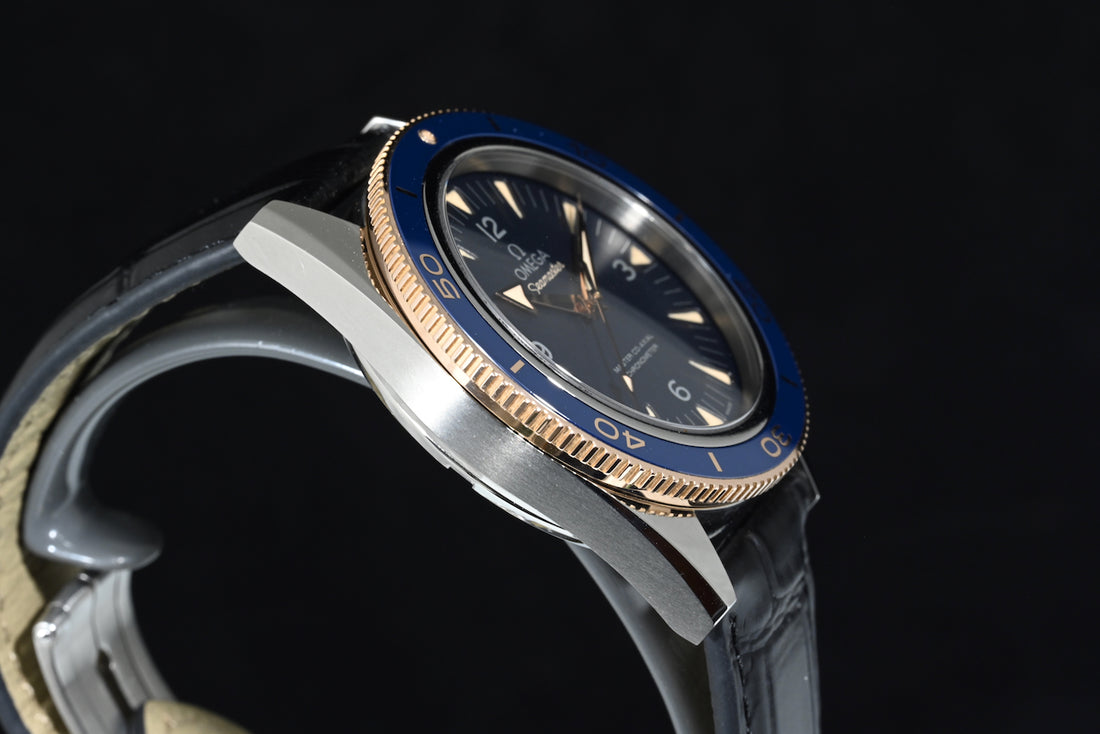 OMEGA | SEAMASTER 300 Master Co-Axial Chronometer, Titanium-Sedna Gold, 41 mm. Ref. Box and Papers, 2018
