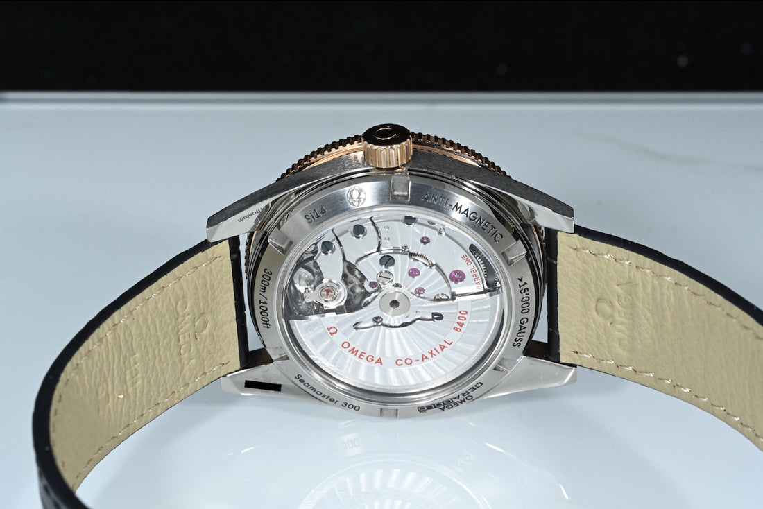 OMEGA | SEAMASTER 300 Master Co-Axial Chronometer, Titanium-Sedna Gold, 41 mm. Ref. Box and Papers, 2018
