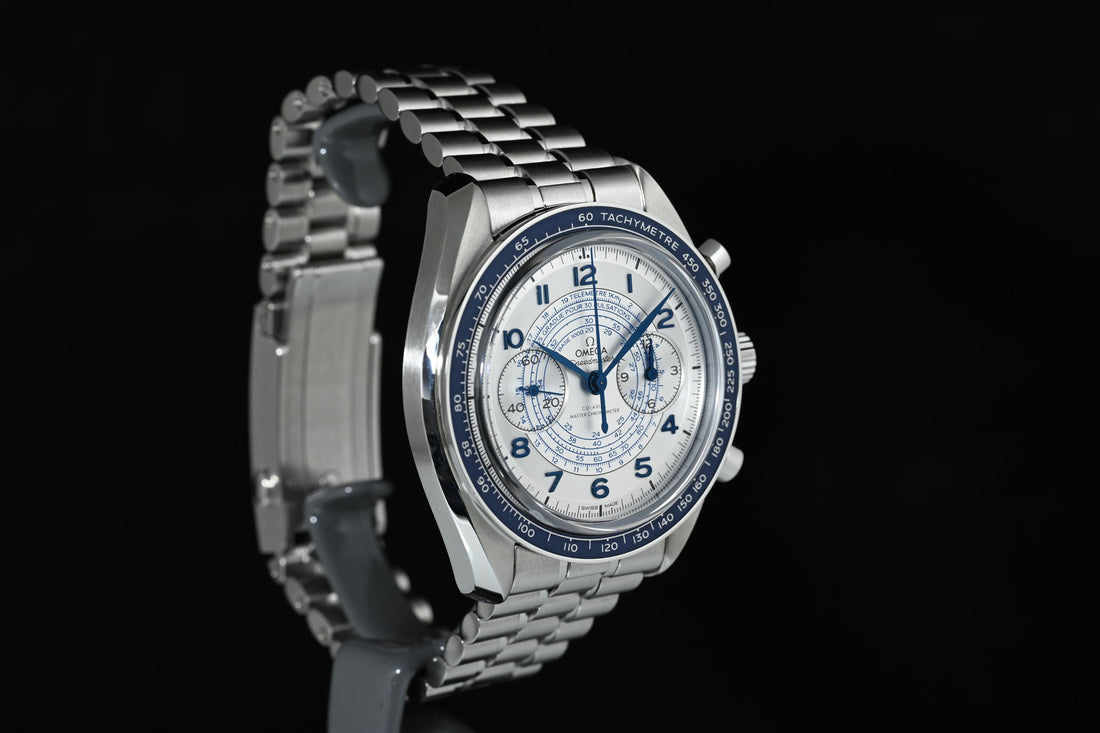 OMEGA | Speedmaster Two Counters CHRONOSCOPE, 43 mm. Steel 329.30.43.51.02.001 Box and Papers, 2023