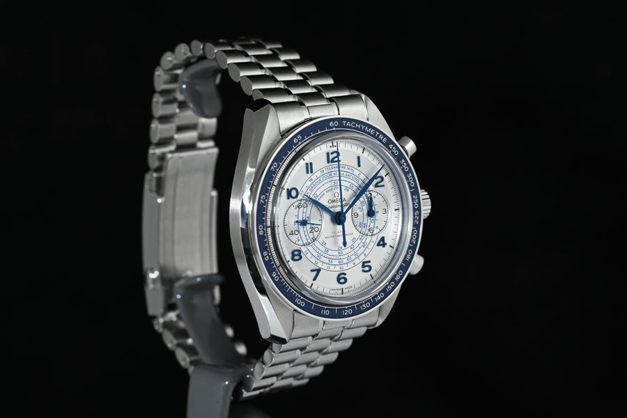 OMEGA | Speedmaster Two Counters CHRONOSCOPE, 43 mm. Steel 329.30.43.51.02.001 Box and Papers, 2023