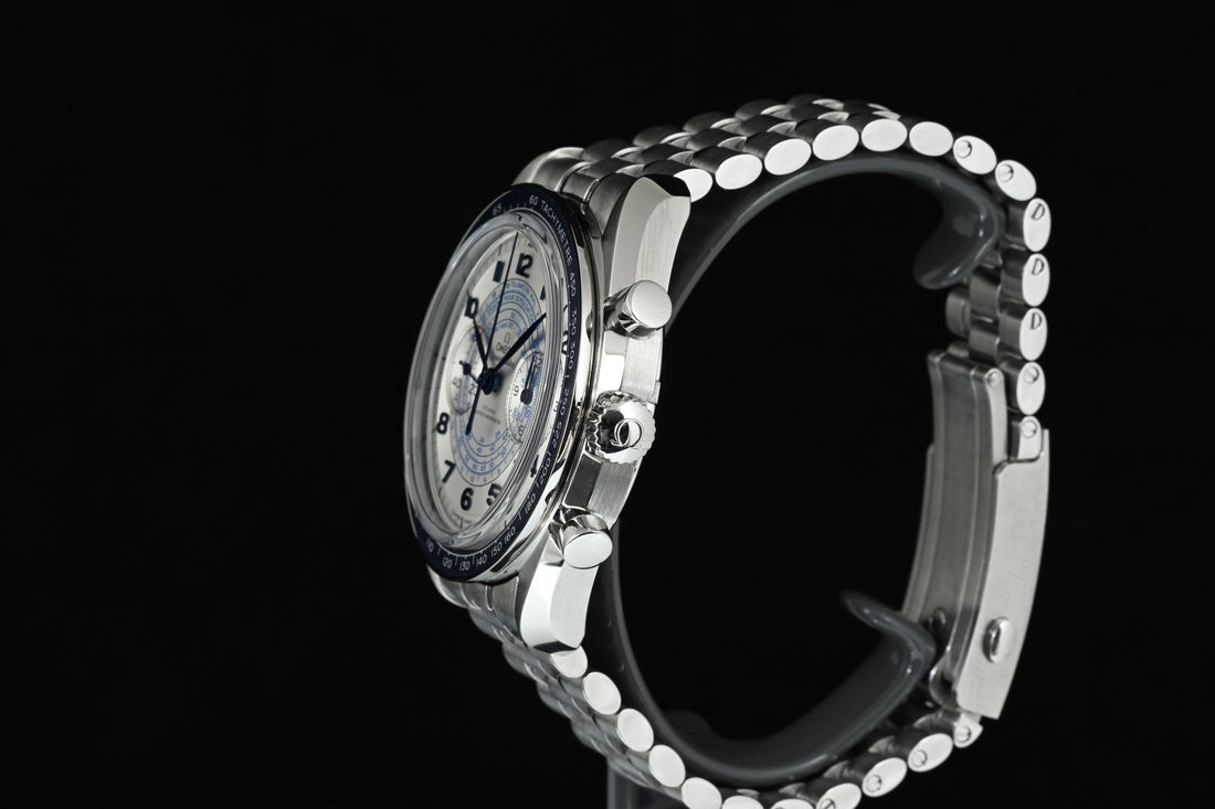 OMEGA | Speedmaster Two Counters CHRONOSCOPE, 43 mm. Steel 329.30.43.51.02.001 Box and Papers, 2023