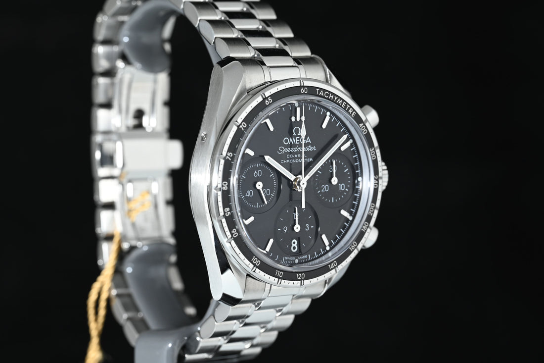 OMEGA | Speedmaster 38, Co-Axial Chronometer, Ref. 324.30.38.50.01.001 Scatola e Garanzia Omega, 2021