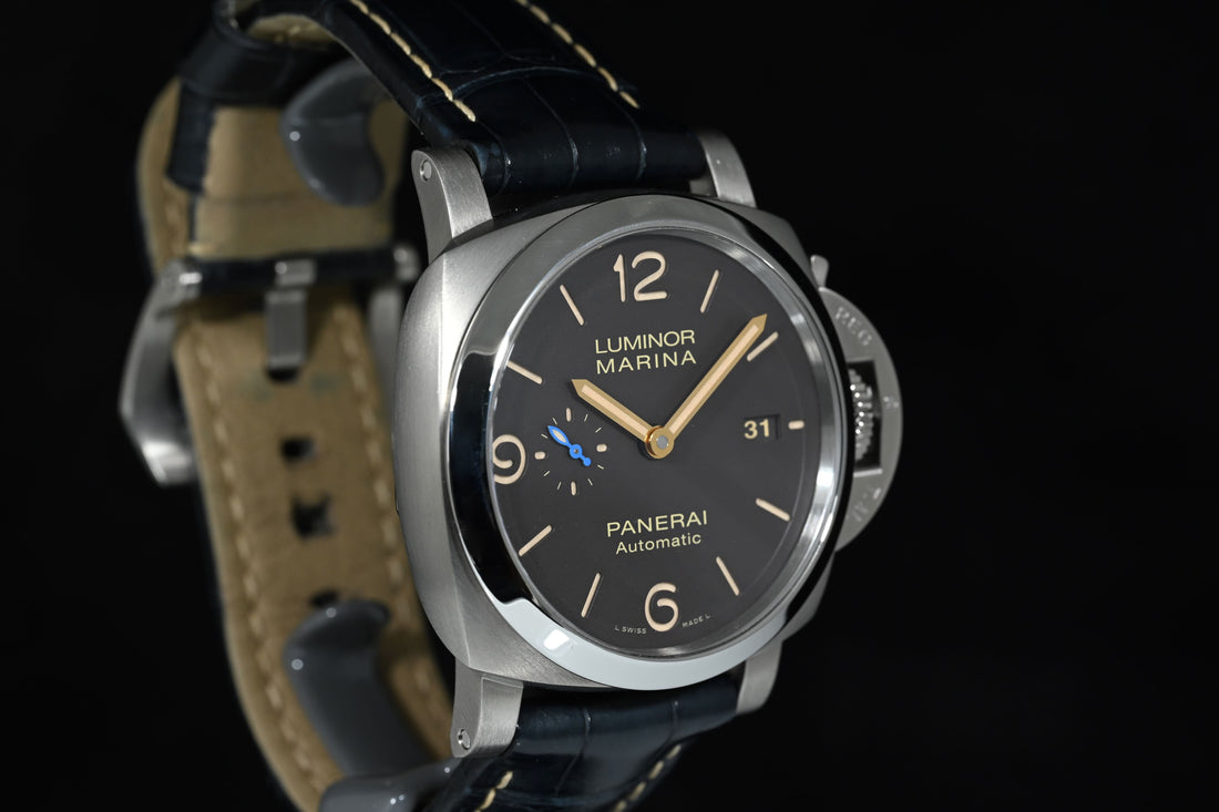 Panerai Luminor Marina 1950 3 Days Automatic Titanio 44 mm Brown Dial Ref. PAM01351 Box and Papers, 2019