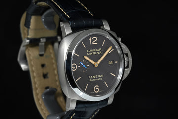 Panerai Luminor Marina 1950 3 Days Automatic Titanio 44 mm Brown Dial Ref. PAM01351 Scatola e Garanzia, 2019