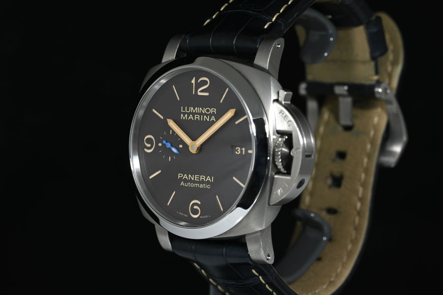 Panerai Luminor Marina 1950 3 Days Automatic Titanio 44 mm Brown Dial Ref. PAM01351 Box and Papers, 2019