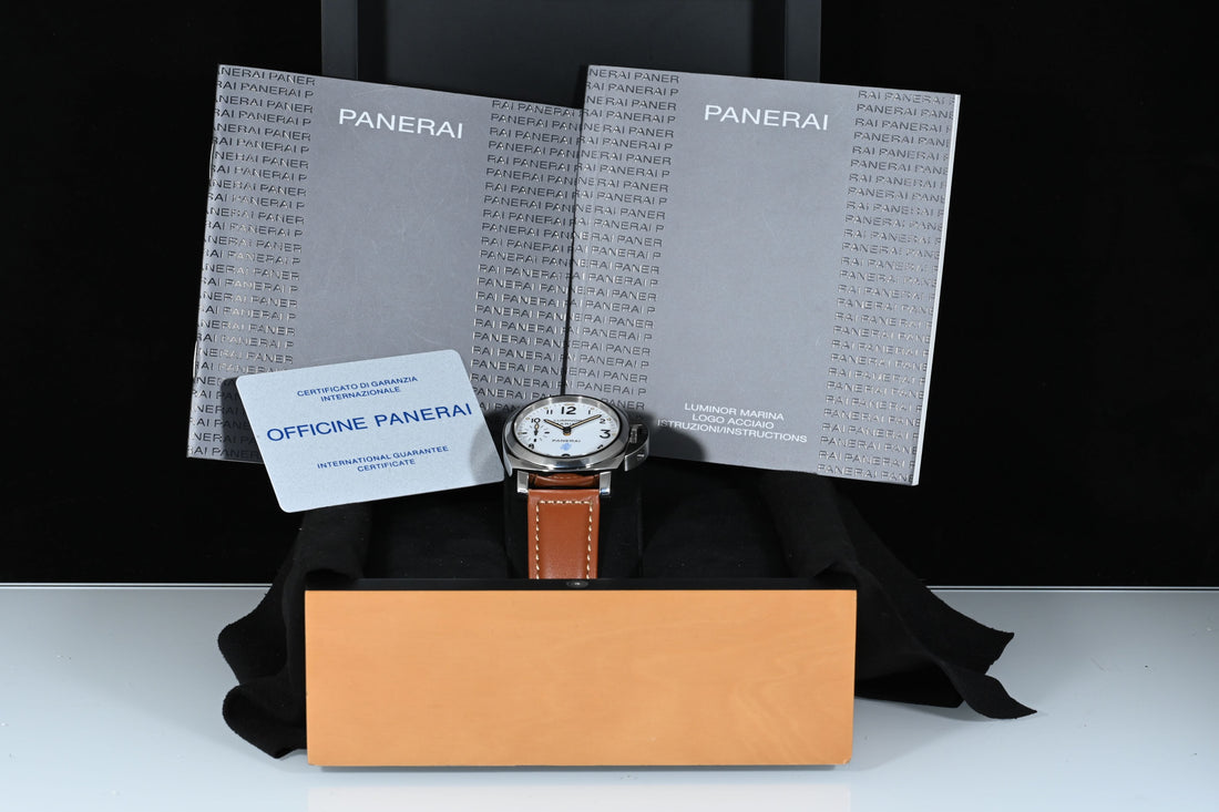 PANERAI | LUMINOR MARINA LOGO Bianco PAM00660 Acciaio, 44 mm. Manuale Scatola e Garanzia, 2016