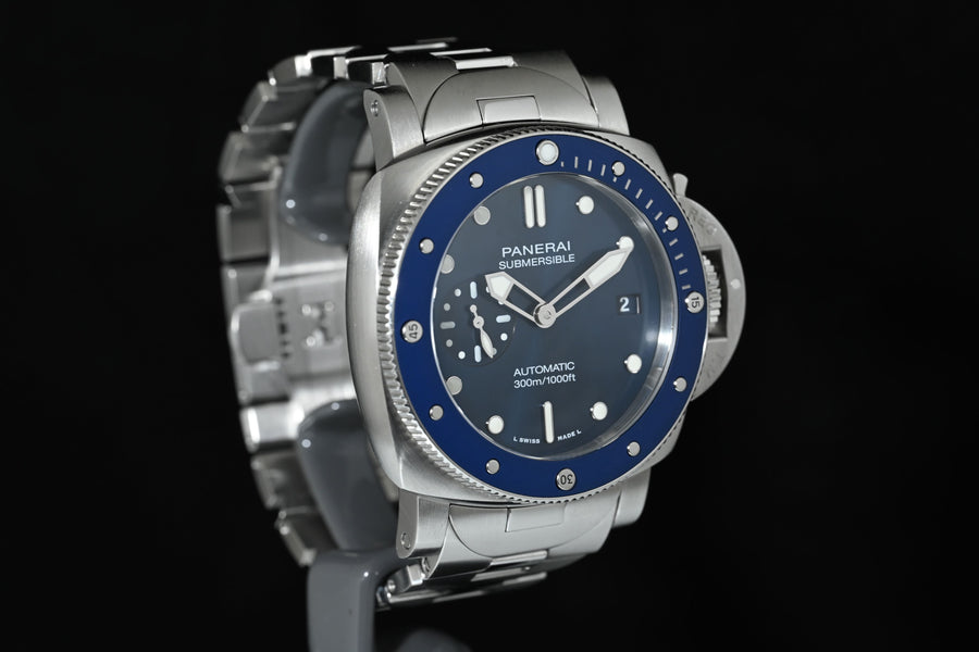 PANERAI | SUBMERSIBLE Midnight blue dial  Automatic Ref. PAM01068, Steel 43 mm. Panerai Box and Papers, 2022