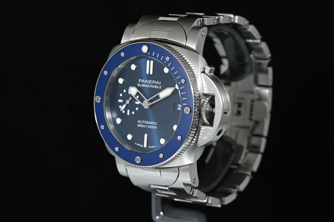 PANERAI | SUBMERSIBLE Midnight blue dial  Automatic Ref. PAM01068, Steel 43 mm. Panerai Box and Papers, 2022