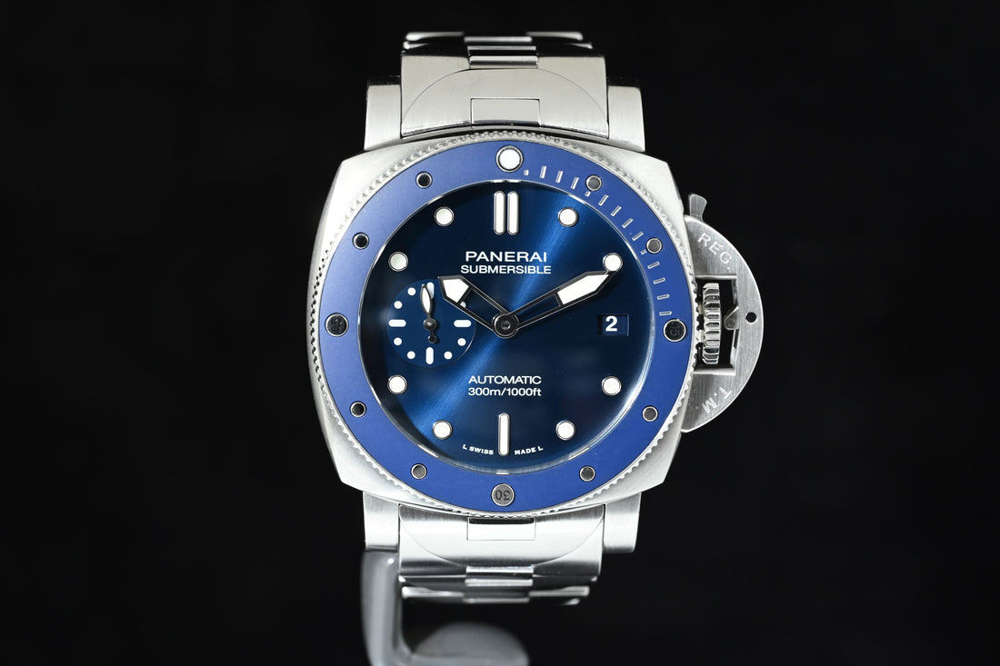 PANERAI | SUBMERSIBLE Midnight blue dial  Automatic Ref. PAM01068, Steel 43 mm. Panerai Box and Papers, 2022