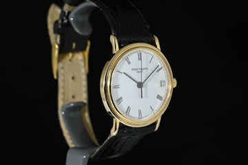PATEK PHILIPPE | Calatrava Oro giallo 18 Kt.,  33 mm. Ref. 3802 Carica automatica Anni ‘90