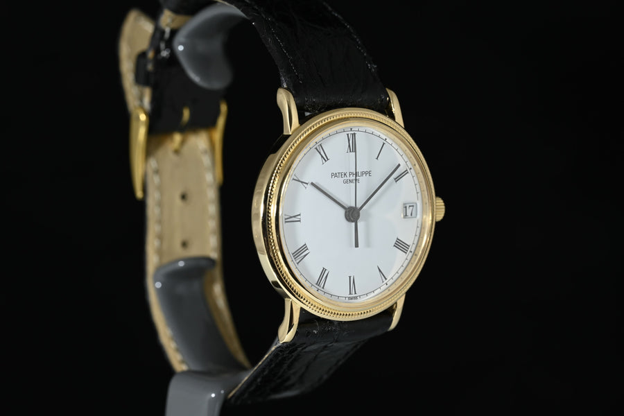 PATEK PHILIPPE | Calatrava Oro giallo 18 Kt.,  33 mm. Ref. 3802 Carica automatica Anni ‘90