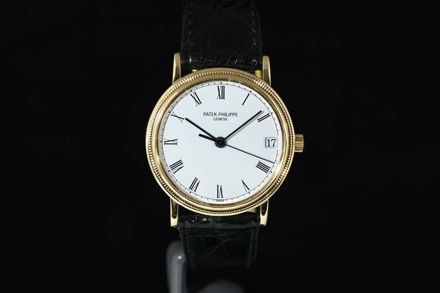 PATEK PHILIPPE | Calatrava Oro giallo 18 Kt.,  33 mm. Ref. 3802 Carica automatica Anni ‘90