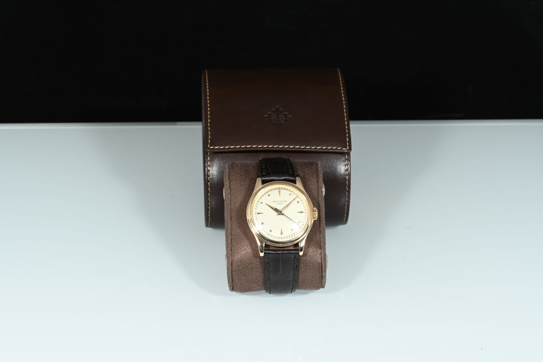 PATEK PHILIPPE | CALATRAVA 18 Kt. Rose Gold, 35 mm. Manual Winding Year 1953 Patek Box and Extract from Archive